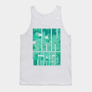 Santiago, Chile City Map Typography - Watercolor Tank Top